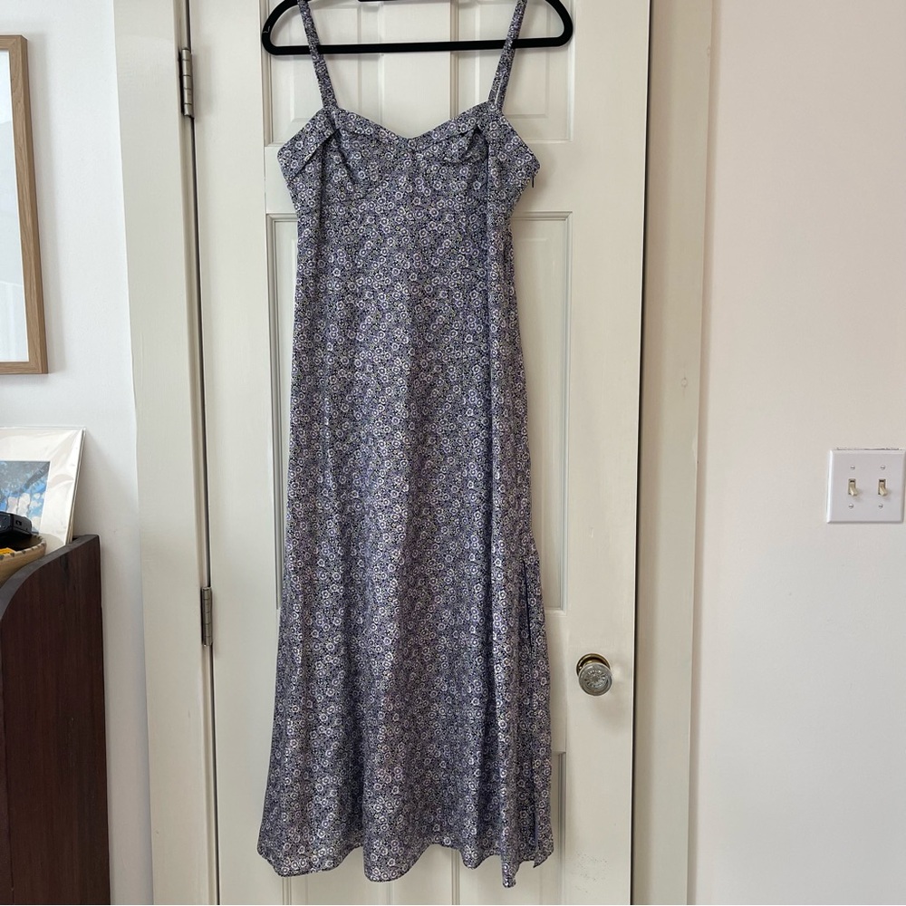 Rebecca Taylor Silk Black Floral midi Dress